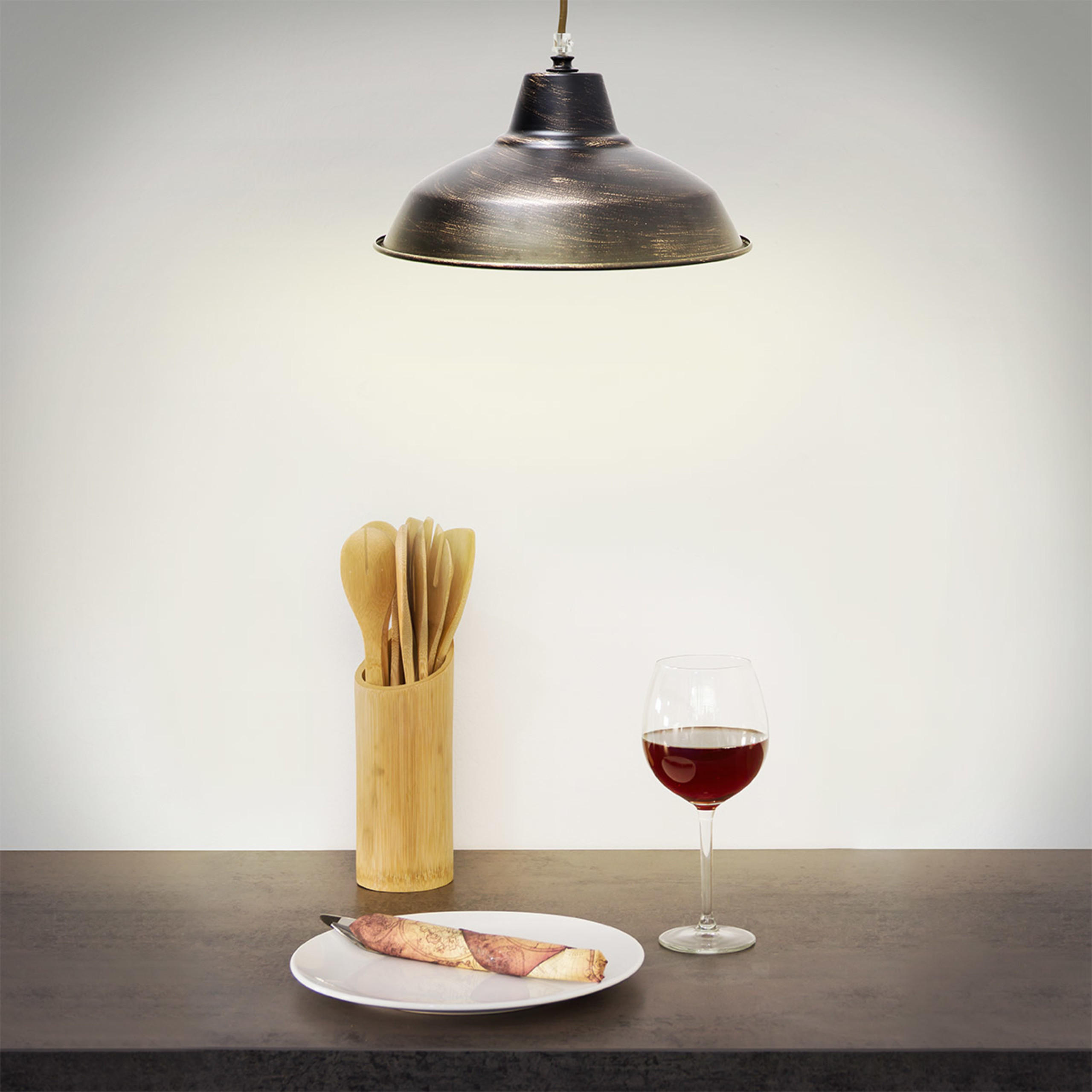 HÄNGELEUCHTE - Dunkelbraun, Holz/Kunststoff (27.5/27.5/117cm) - Relaxdays