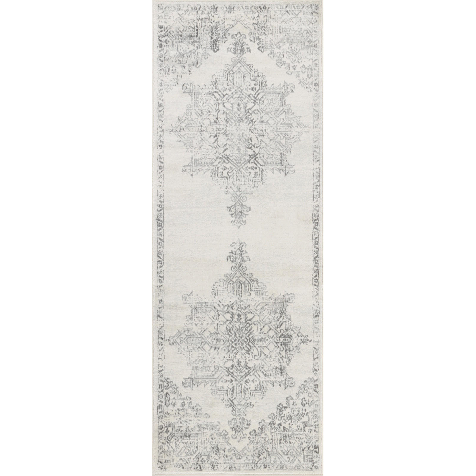 VINTAGE-TEPPICH 80/220 cm Grau - Grau, Naturmaterialien/Textil (80/220cm) - LIVABLISS