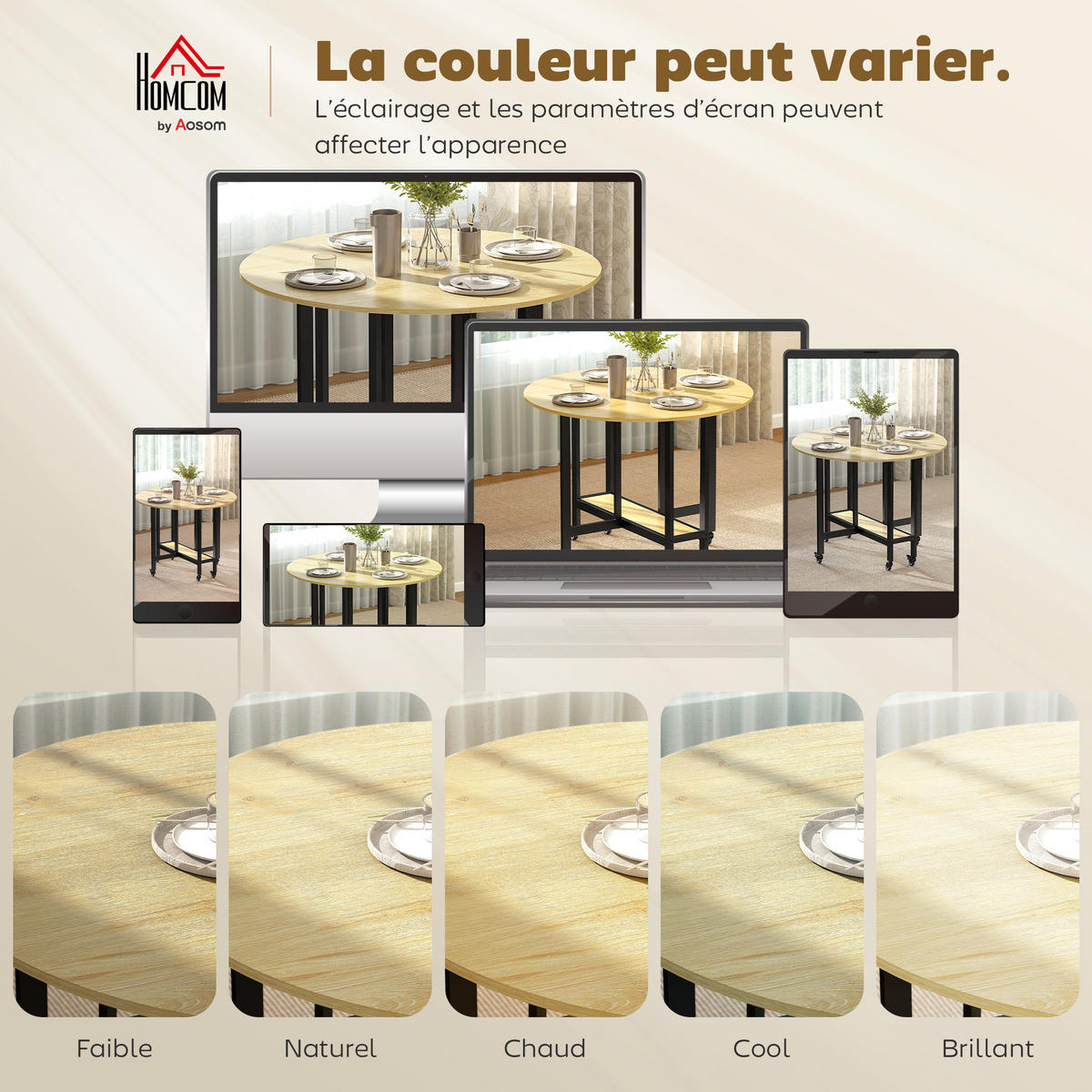 ESSTISCH Eiche 1 Stück - Beige, Naturmaterialien (100/100/75cm) - GiPP