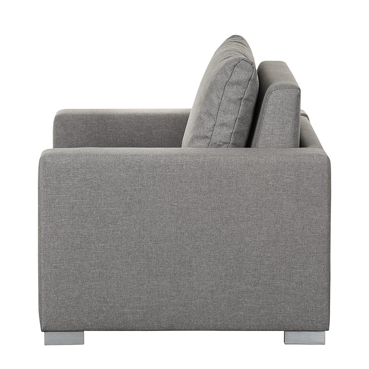 SCHLAFSESSEL - Silberfarben/Grau, Textil (110/90/90cm) - home24