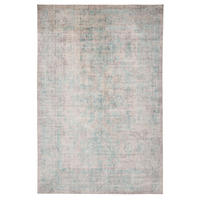 VINTAGE-TEPPICH Miray waschbar 160/230 cm - Türkis/Grau, Kunststoff (160/230cm) - benuta Nest
