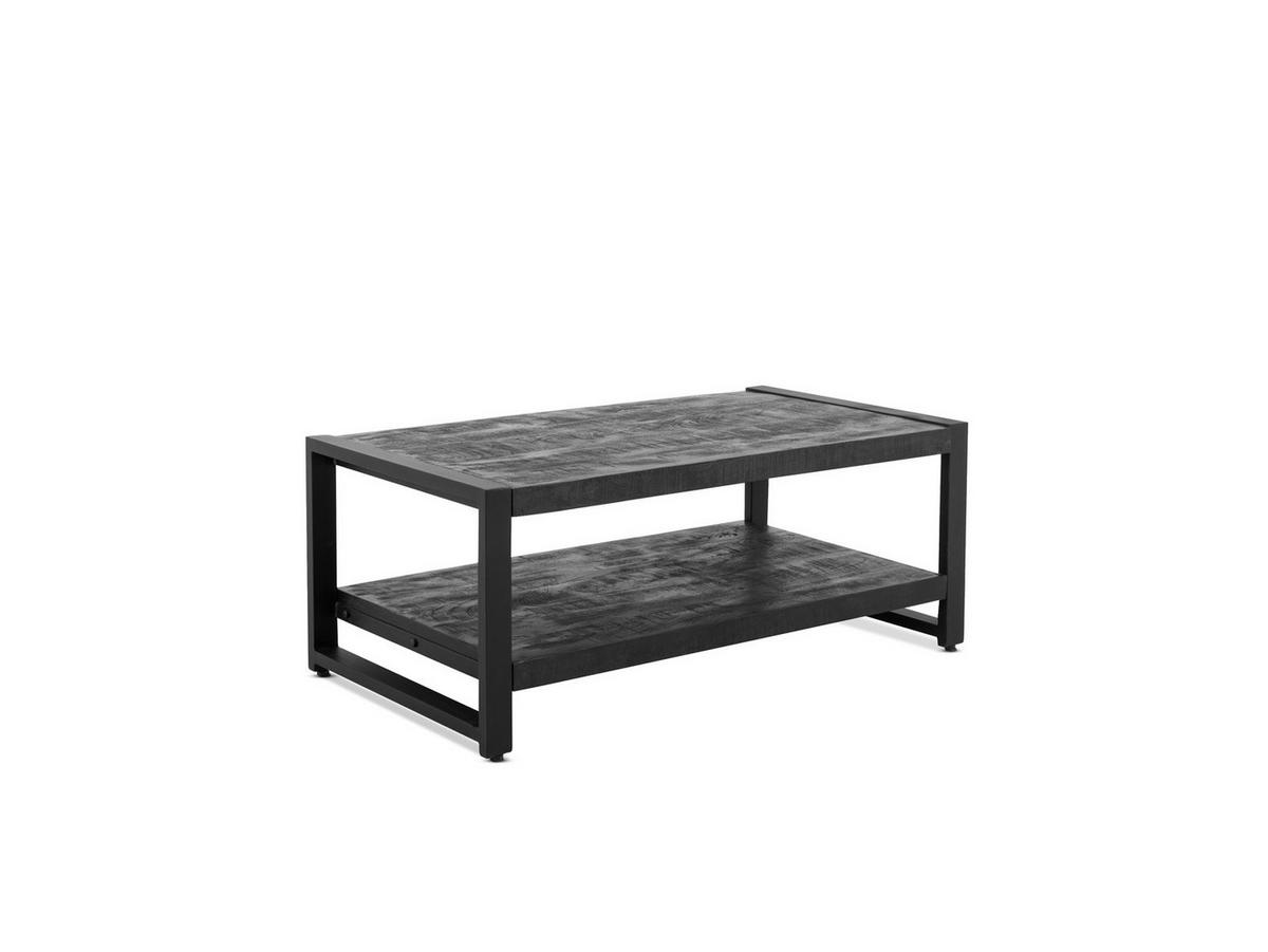 COUCHTISCH Britt Mangoholz 110 cm / 60 cm Schwarz - Schwarz, Holz (60/110/45cm)