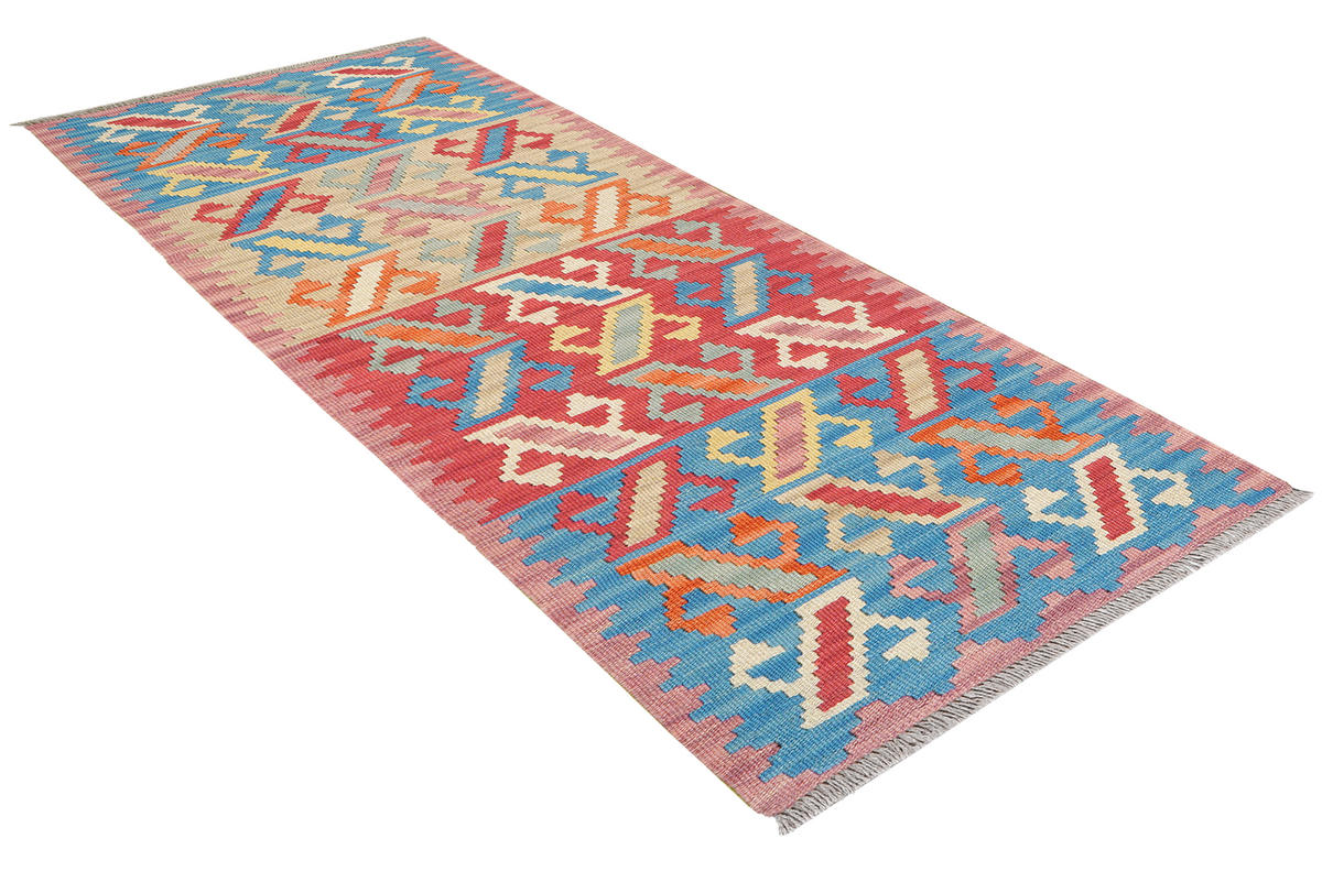 HANDWEBTEPPICH Kelim Gashgai Mehrfarbig 205/60 cm Schurwolle - Multicolor, Textil (60/205cm) - Looma