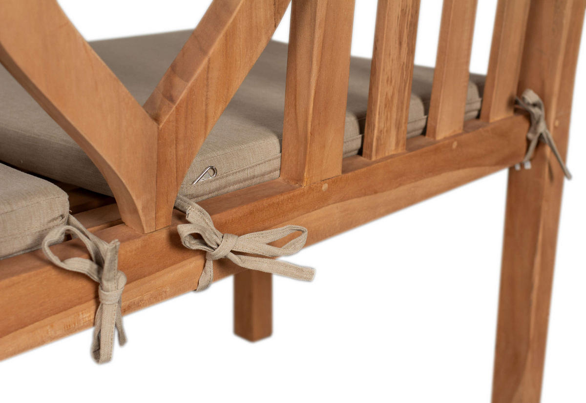SITZKISSEN Auflage 2er Set beige - Beige, Textil (50/50/4cm) - Mr. Deko