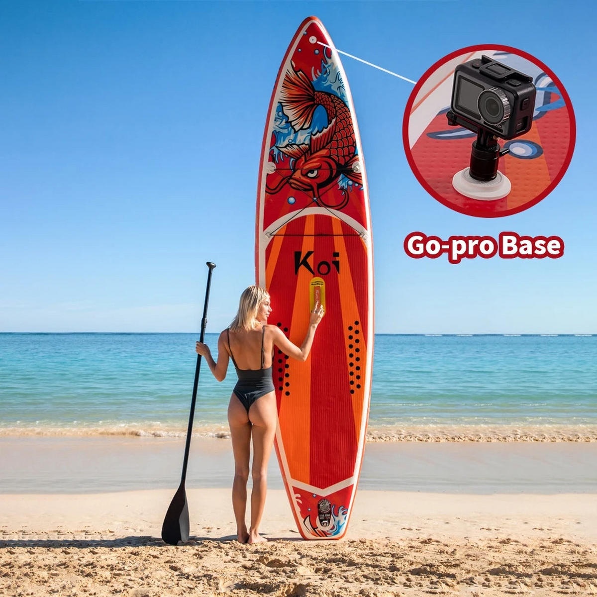 STAND-UP PADDLE BOARD SUPFR01E 350*84*15 - Orange, Kunststoff (84/350cm) - Kaket