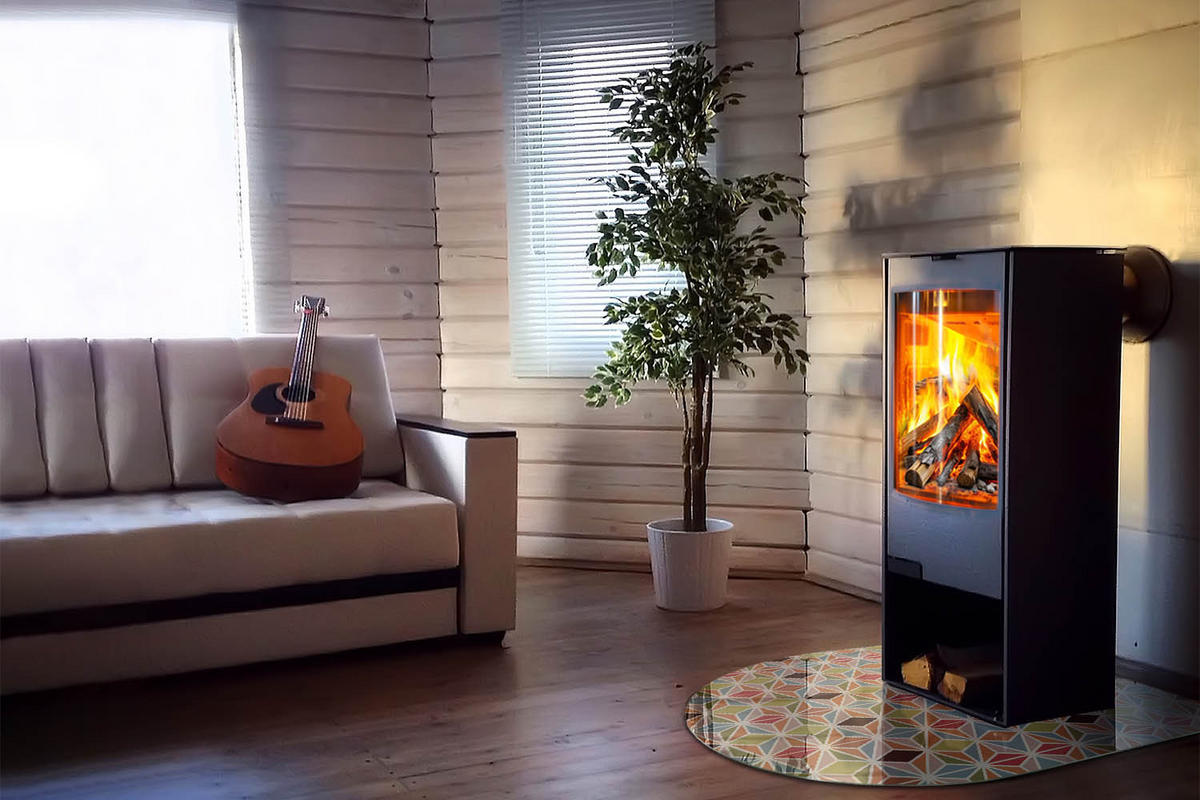 GLASPLATTE für Kamin 100x100 cm Braun - Braun, Glas (100/100/0.4cm) - ArtPrintCave