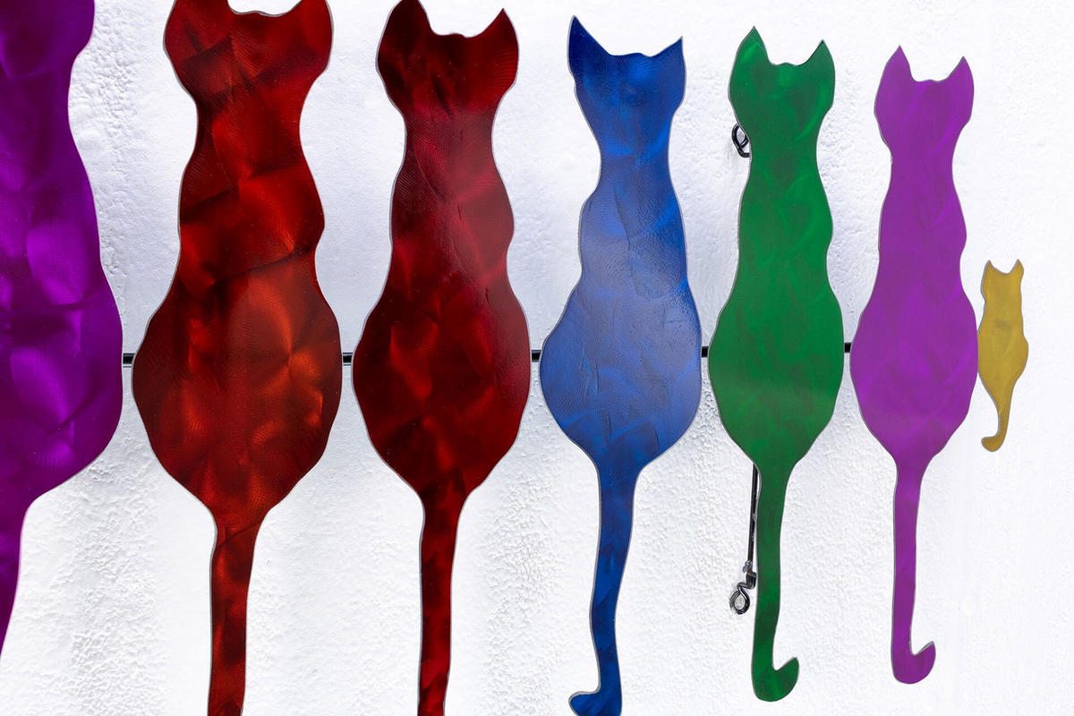 WANDDEKO Bunt 116/46 cm - Multicolor, Metall (3/46/3cm) - KUNSTLOFT