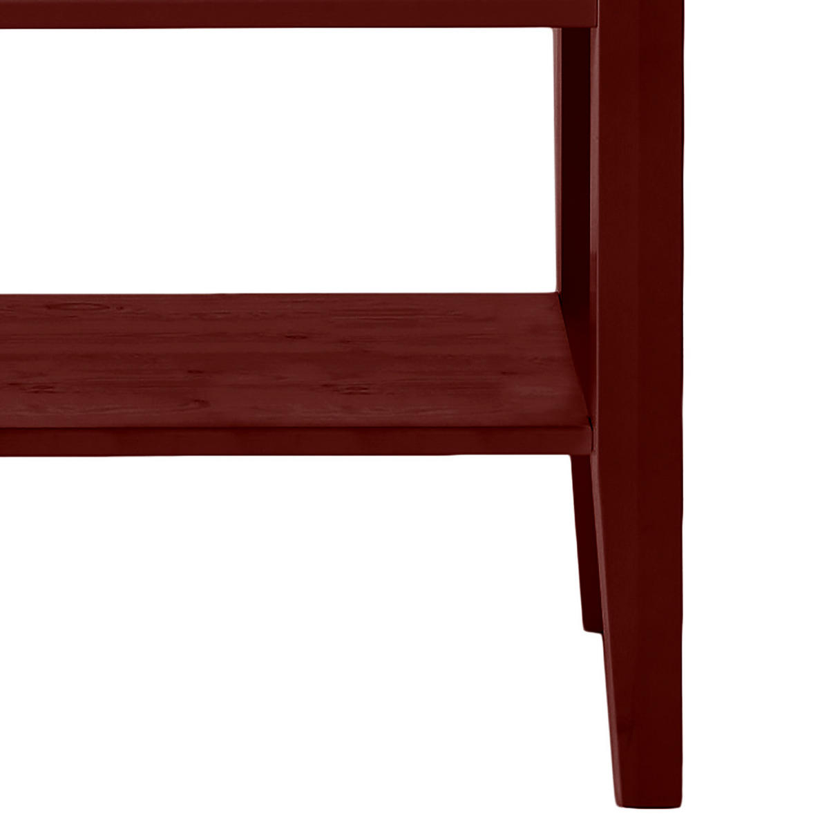 KONSOLENTISCH - Kiefer massiv - Rot/Kieferfarben, Holz (35/58/87cm) - home24