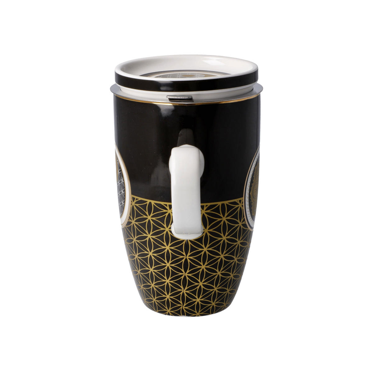 TEETASSE Yin Yang Schwarz, Fine Bone China, Bunt, 450 ml - Multicolor, Keramik (0.45L) - Goebel