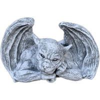 STEINFIGUR Gargoyle Denker frostfest Steinguss - Grau, Stein (20/17/20cm) - stoneandstyle