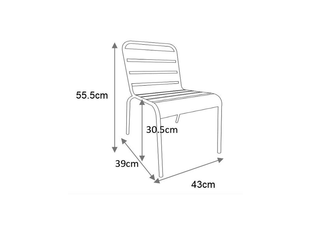 GARTENSTUHL für Kinder stapelbar 2er-Set - Metall - Hellgrün - POPAYAN von MYLIA - Grün, Metall (39/55.5/43cm) - Vente-Unique