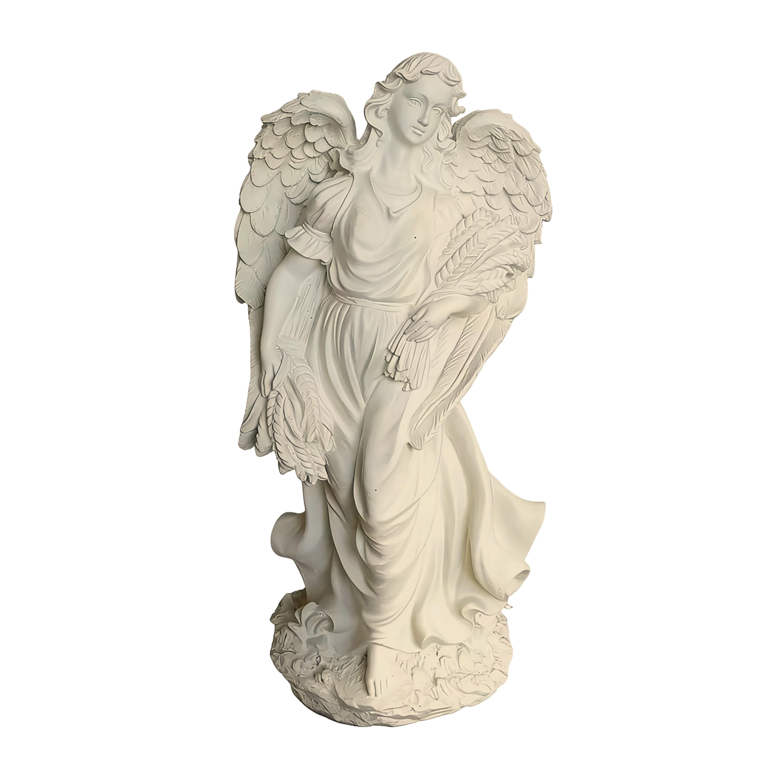 Relaxdays ANDĚL krémový z polyresinu mrazuvzdorný 46,5 cm
