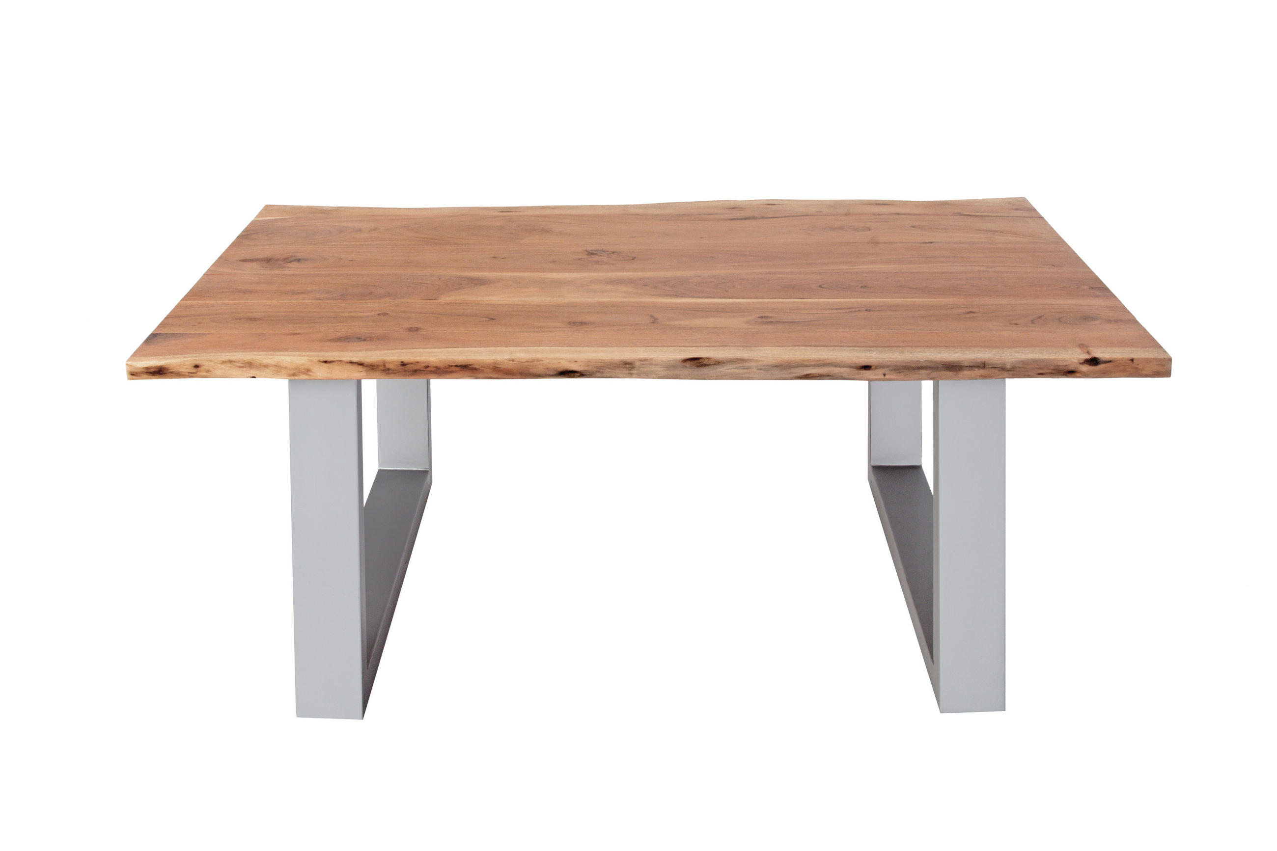 COUCHTISCH INSA - Beige/Silberfarben, Holz/Metall (75/140/43cm) - SAM