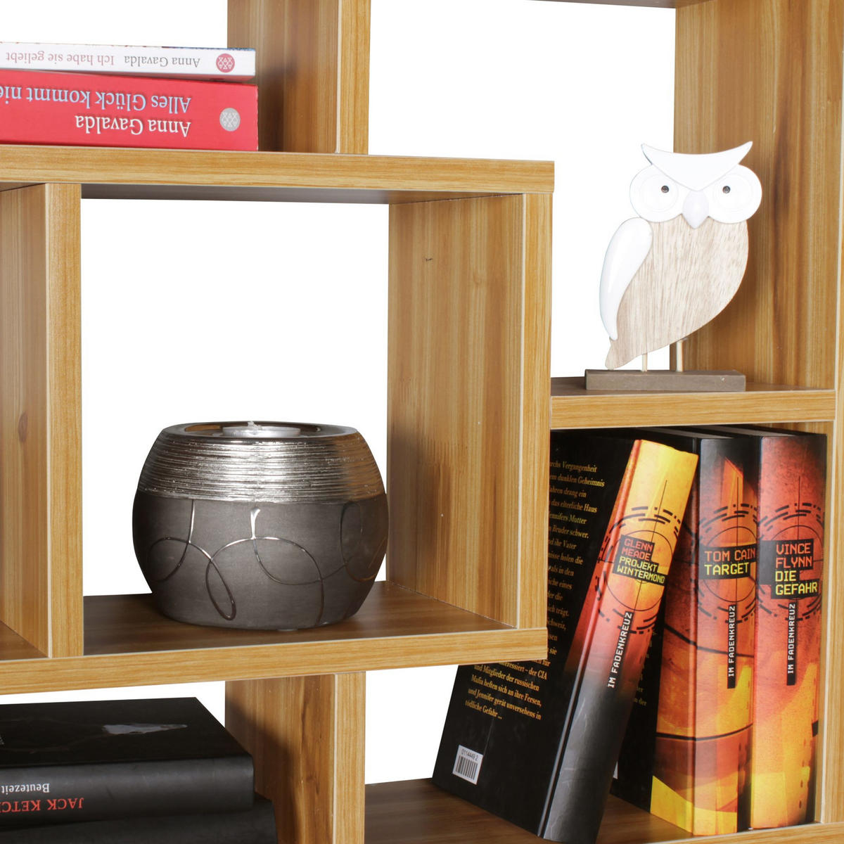WANDREGAL RUR MDF Melaminbeschichtet Modern, Braun 85x16x48 cm - Braun, Holz (85/48/16cm) - KADIMA DESIGN