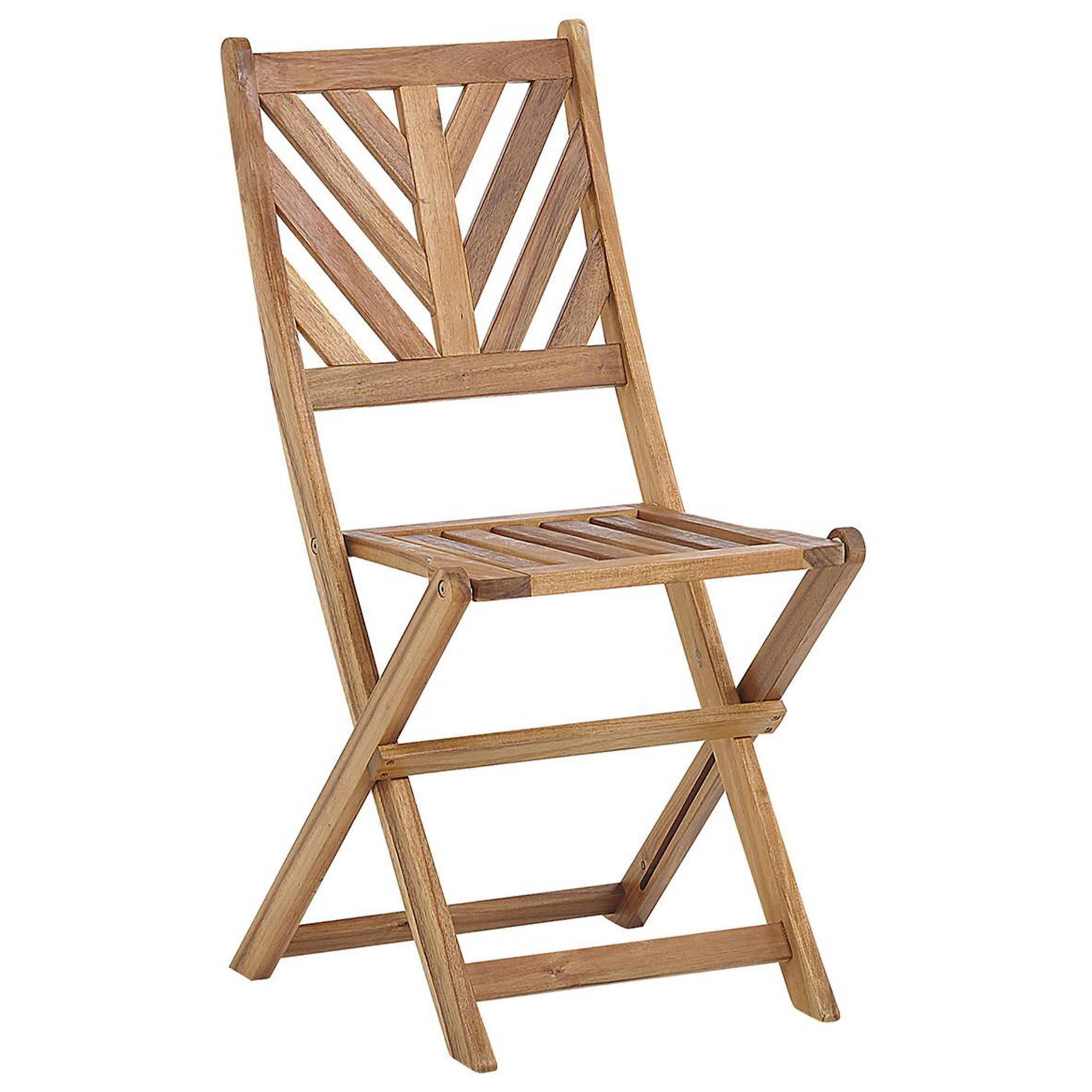 BALKONSET 2-Sitzer Akazienholz hellbraun Terni - Hellbraun, Holz - Beliani