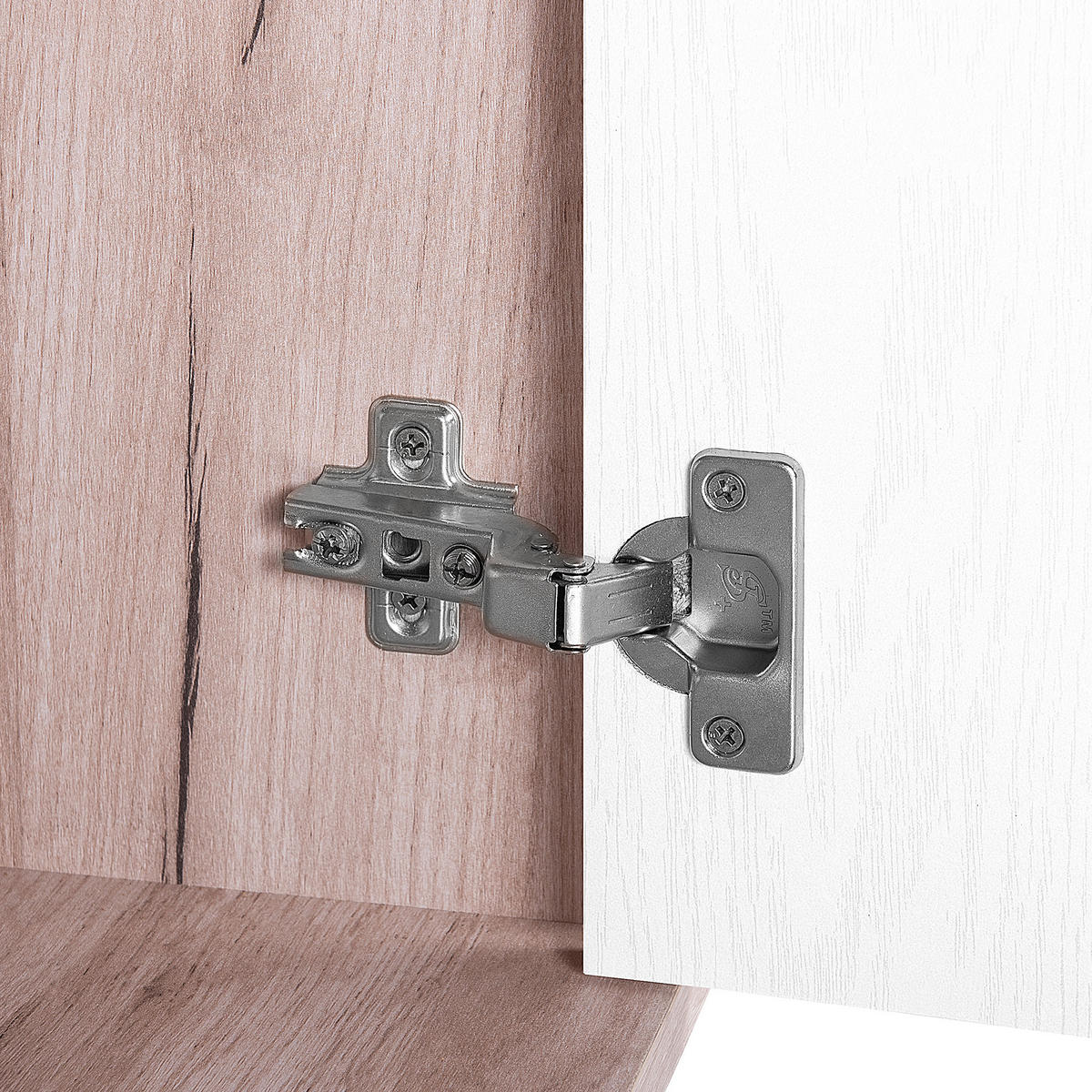 TV-MÖBEL Helleres Braun, Weiß LINCOLN 41/180/41 cm - Hellbraun, Holzwerkstoff (180/41/41cm) - Beliani