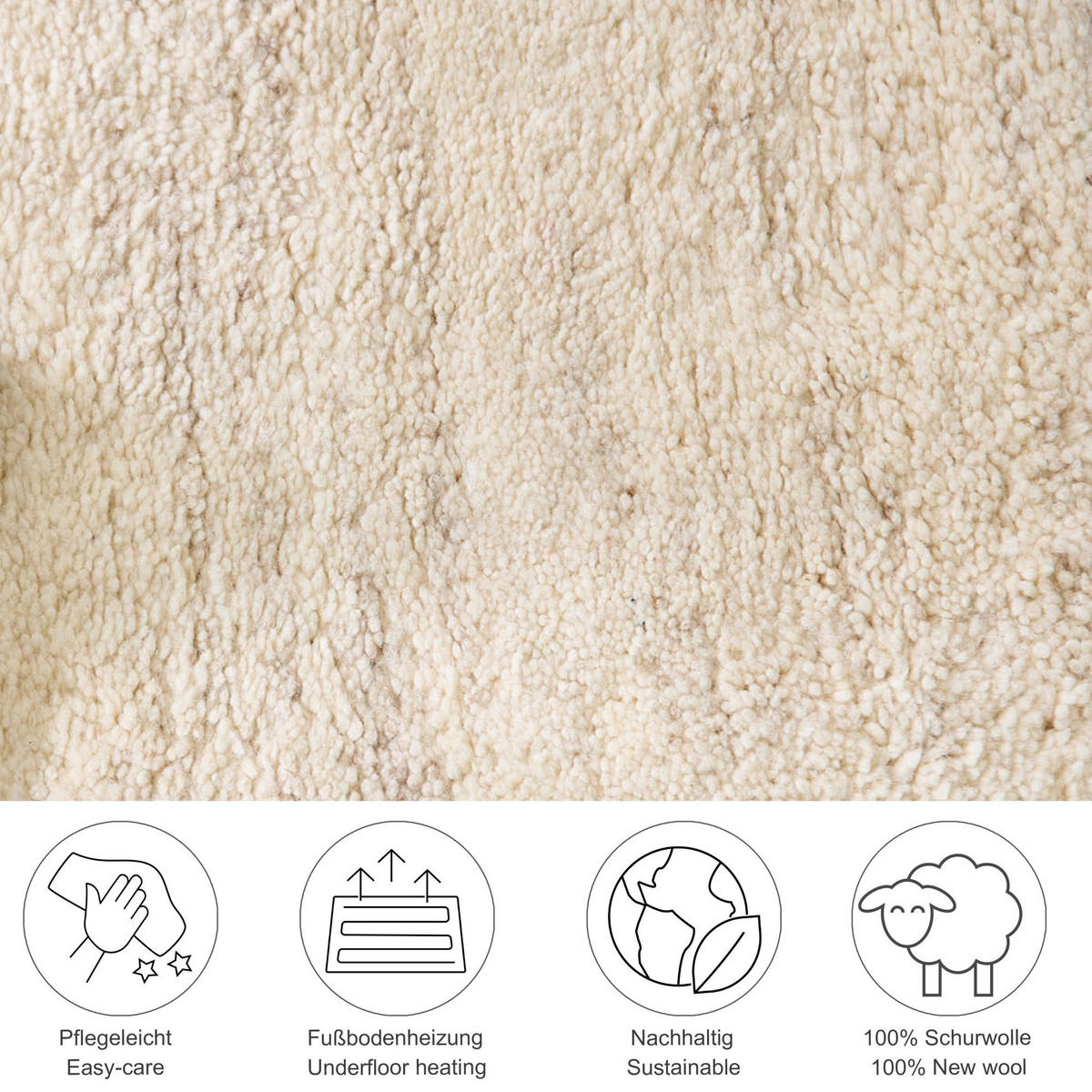 BERBERTEPPICH Maloronga 170x240 cm - Beige, Textil (170/240cm) - THEKO