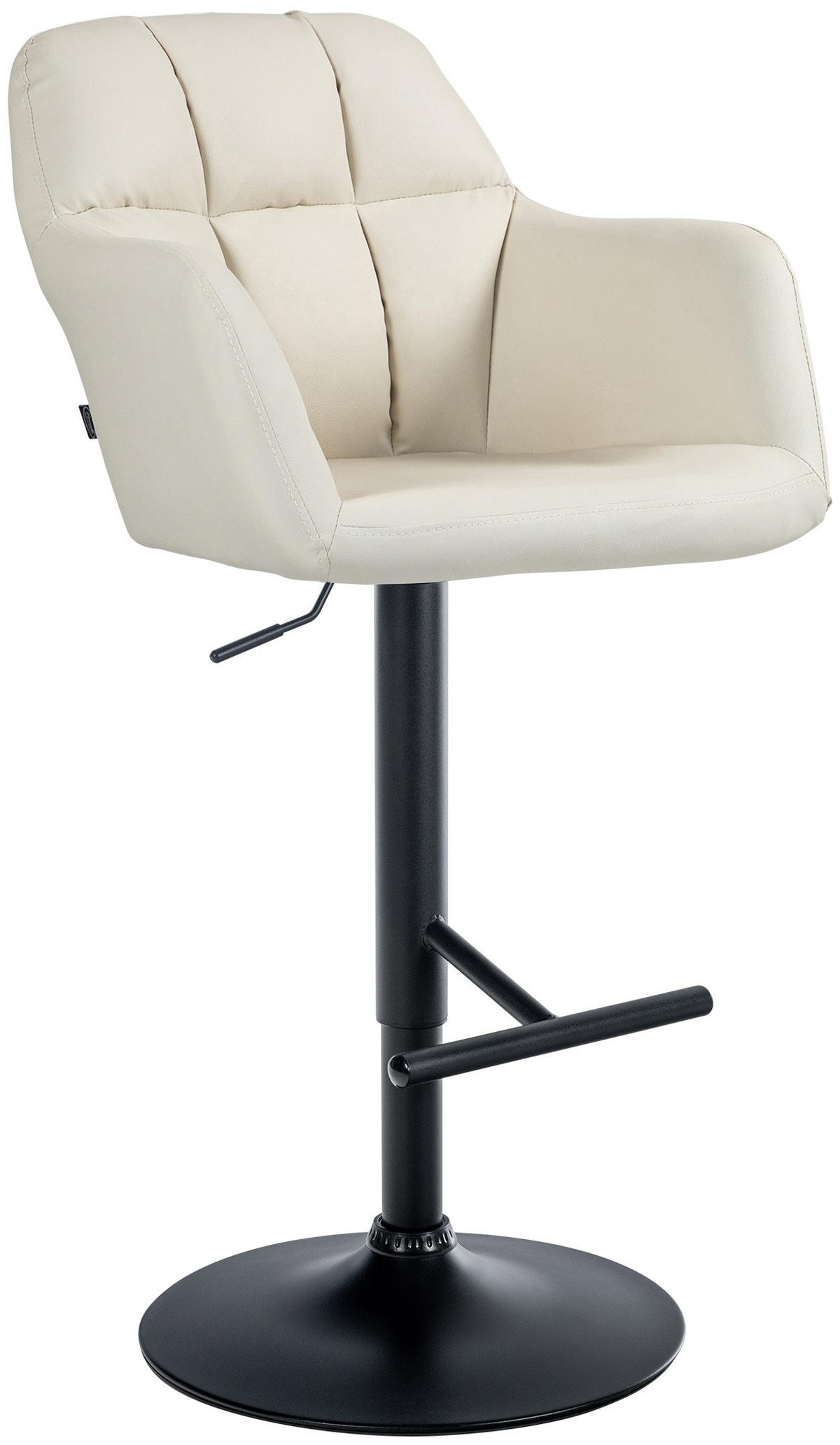 BARHOCKER Lederlook creme - Creme/Schwarz, Textil (57/97/59cm) - CLP