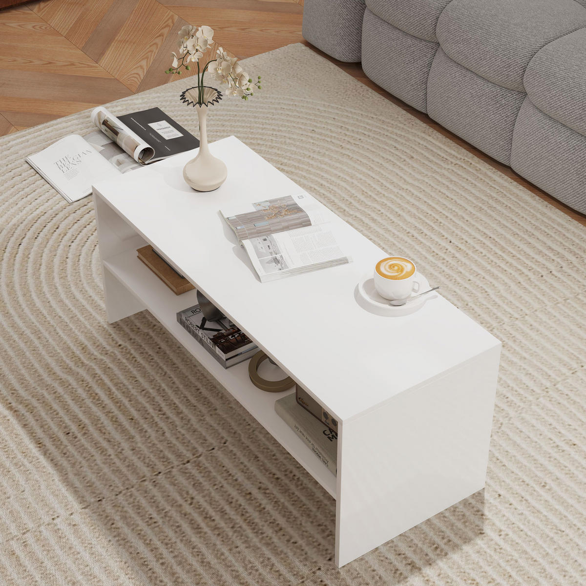 COUCHTISCH Weiß 1 Stück - Weiß, Kunststoff (100/40/41.5cm) - GiPP