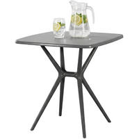 GARTENTISCH Sven eckig 72x72x76cm Kunststoff Dunkelgrau Balkontisch - Dunkelgrau, Kunststoff (72/72/76cm) - DELUKE