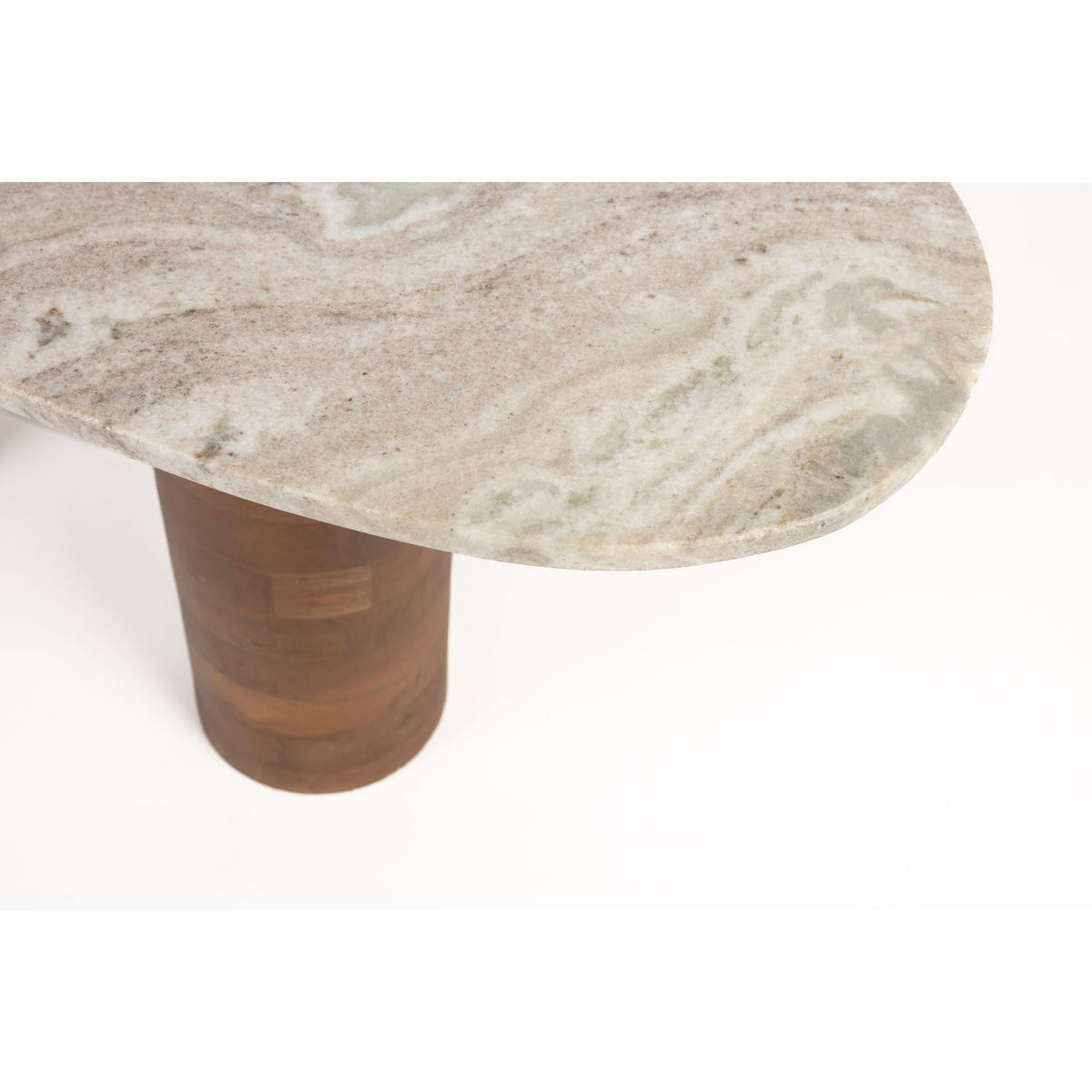 COUCHTISCH Kouk 100x40 cm / Beige - Braun, Stein (100/40/43cm) - Housecraft Living