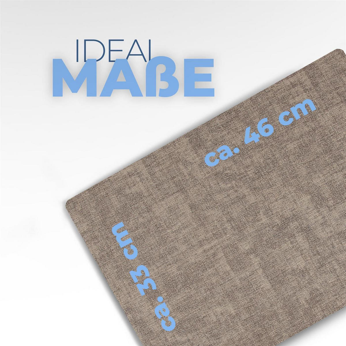 PLATZSET Lederimitat Beige/Braun (Struktur) 4er Set - Braun, Kunststoff (33/46cm) - Bestlivings