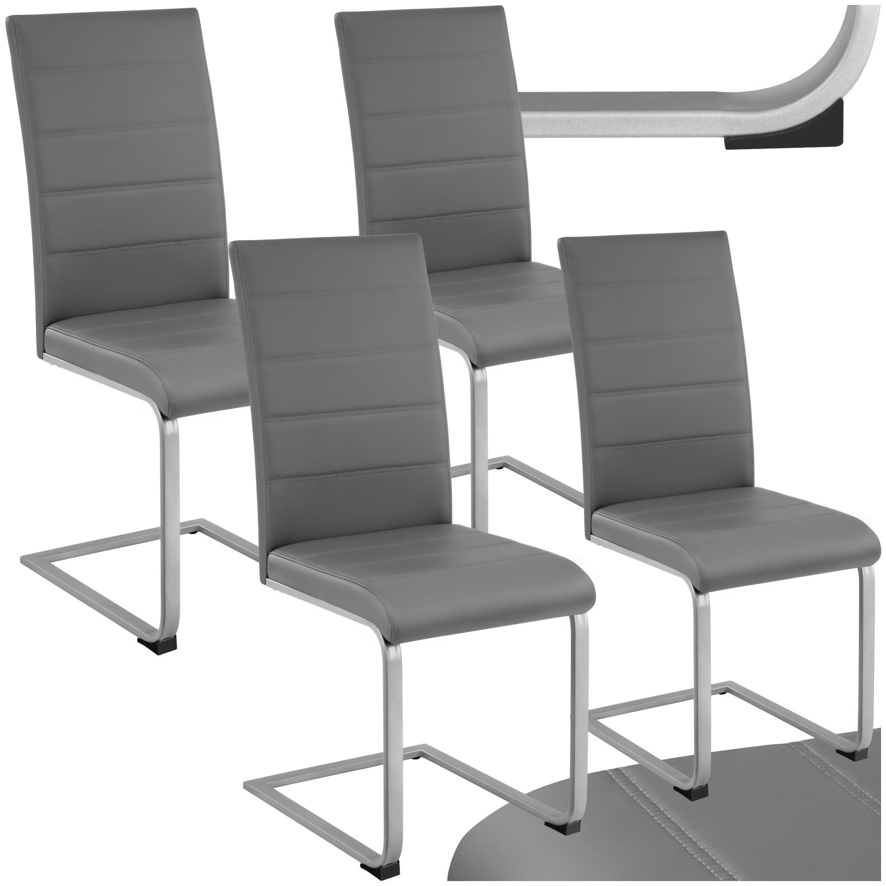 SCHWINGSTUHL 4er Set Bettina 41 x 52 x 99 cm grau - Grau, Textil (52/99/41cm) - tectake