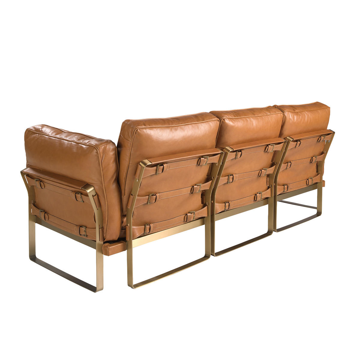SOFA Klassisch Kamel Gold 222/90/84 - Braun, Leder (222/84/90cm) - ANGEL CERDA