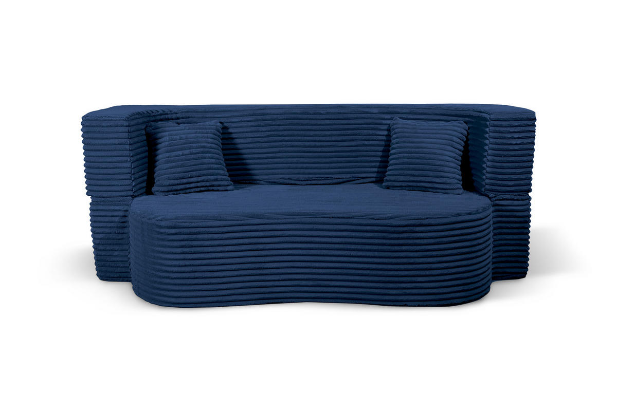 SCHLAFSOFA MYFOAM, Sofa mit Schlaffunktion, Farbe: Blau, Cordstoff - Blau, Textil (200/80/72cm) - Storez24