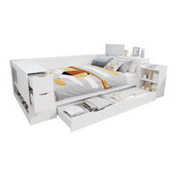 KINDERBETT 140/190 cm Weiß aus MDF mit Stauraum - Weiß, Holzwerkstoff (140/190cm) - OKMYHOME