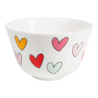 SCHALE Herzen in Bunt - 14cm - Multicolor, Keramik (14.3/9/14.3cm) - Blond Amsterdam