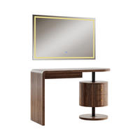 SCHMINKTISCH Lara Eiche rustikal 120 cm mit LED-Spiegel - Wildeiche, Holzwerkstoff (120/76/50cm) - Vicco