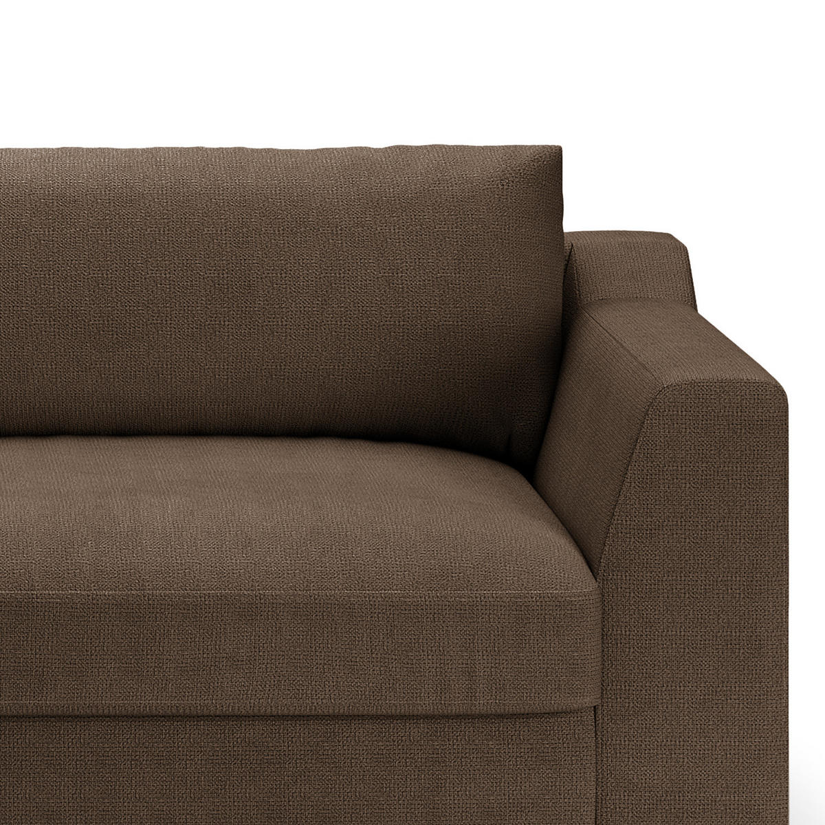 BIG-SOFA - Braun, Kunststoff/Textil (274/90/112cm) - home24