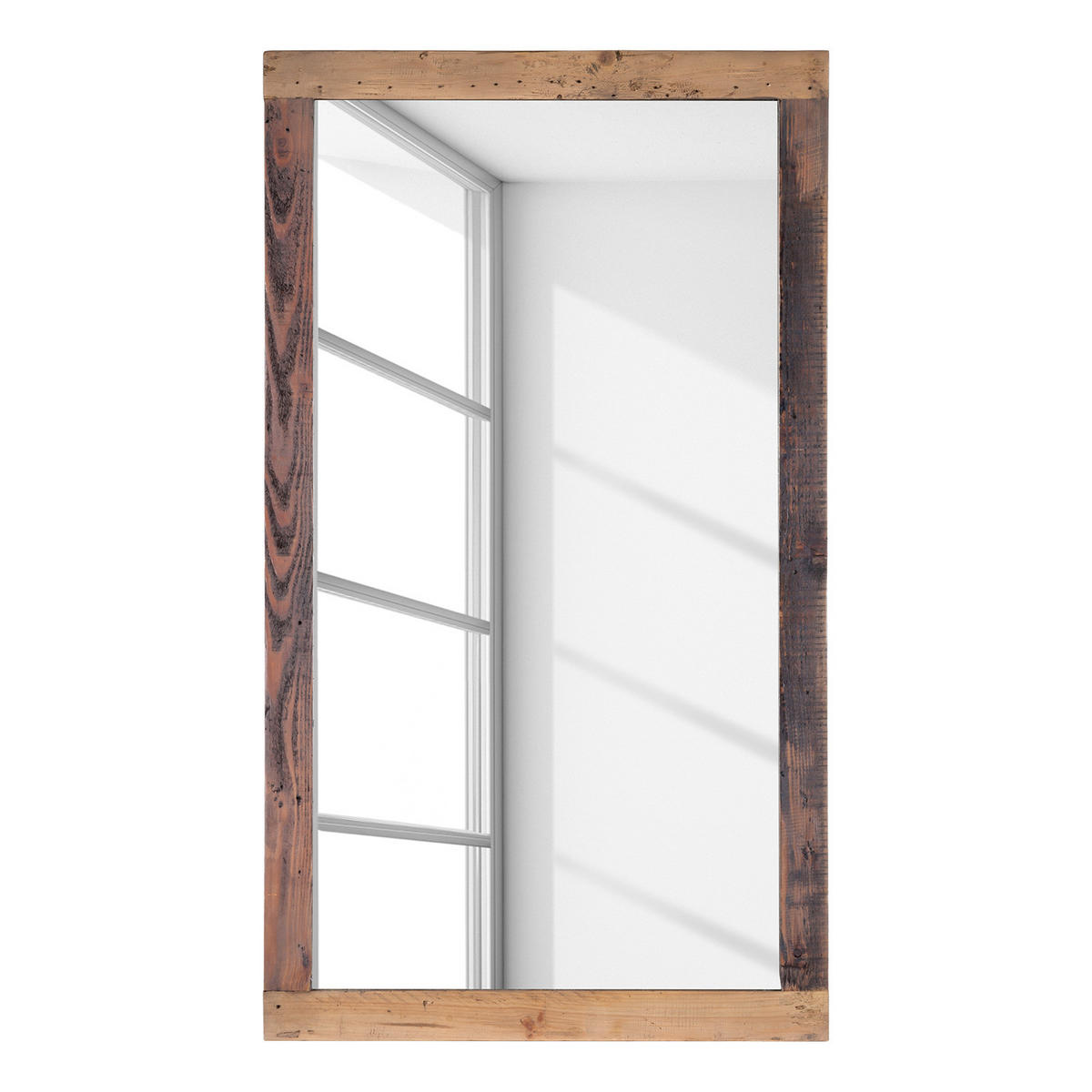 SPIEGEL rechteckig - Pinie massiv - Braun, Glas (120/70/3cm) - home24