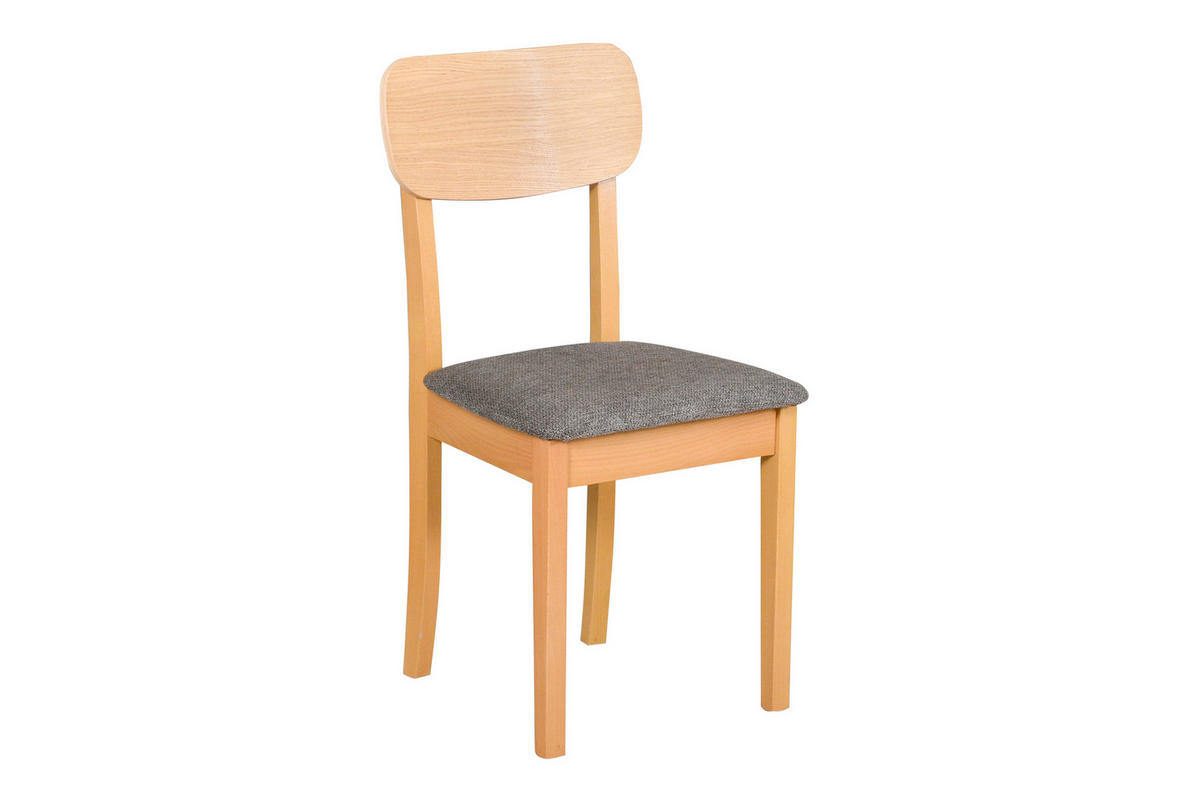 ESSZIMMERSTUHL 4x "Hugo 4", grandson, eiche,aragon 97 - Buchefarben/Schwarz, Holz (43/86/40cm) - Leaf Design