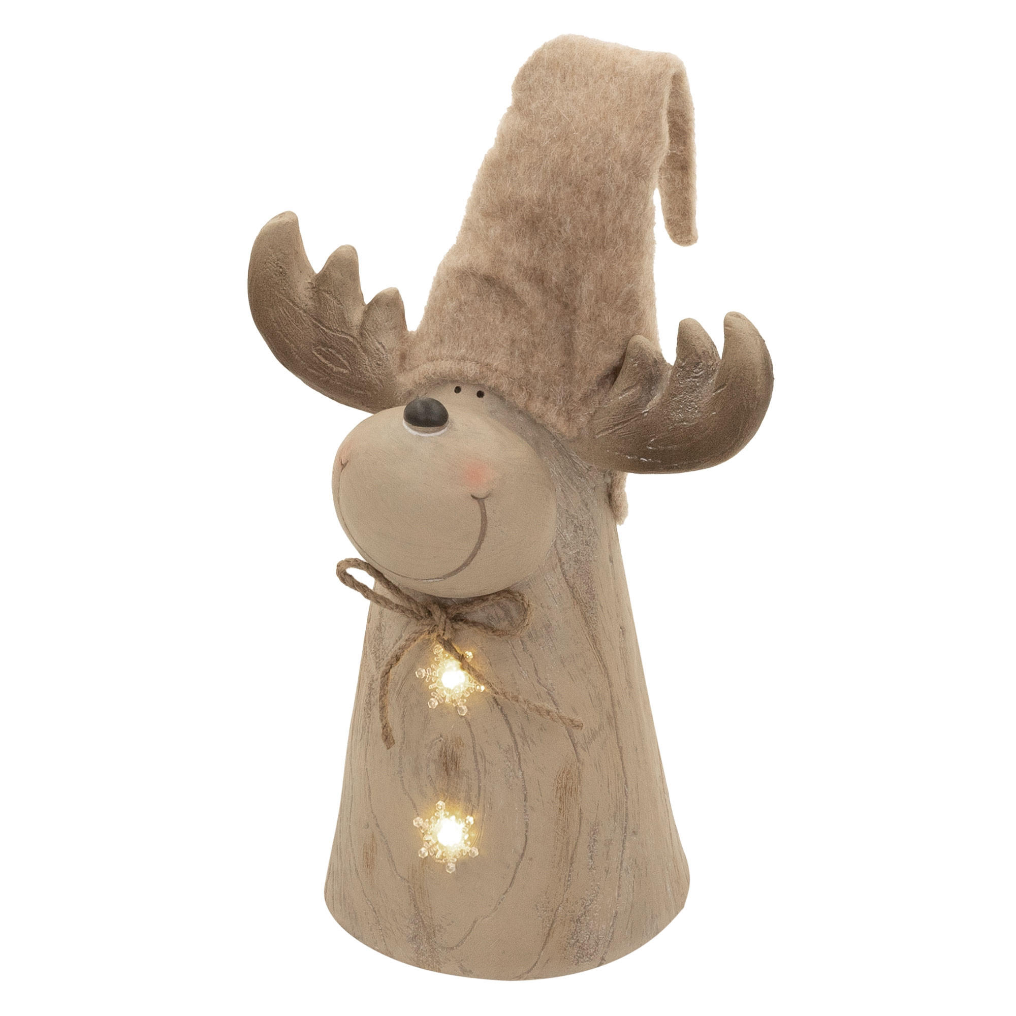 ECD-Germany Weihnachtselch-Figur Braun 30x63x21 cm