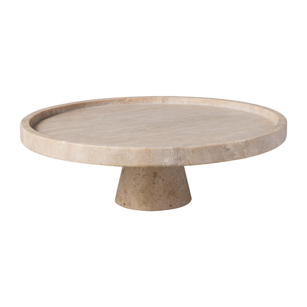SERVIERSCHALE MIT FUSS Manufacture Travertine beige ø 28 cm - Beige, Keramik (28/10/28cm) - Villeroy & Boch