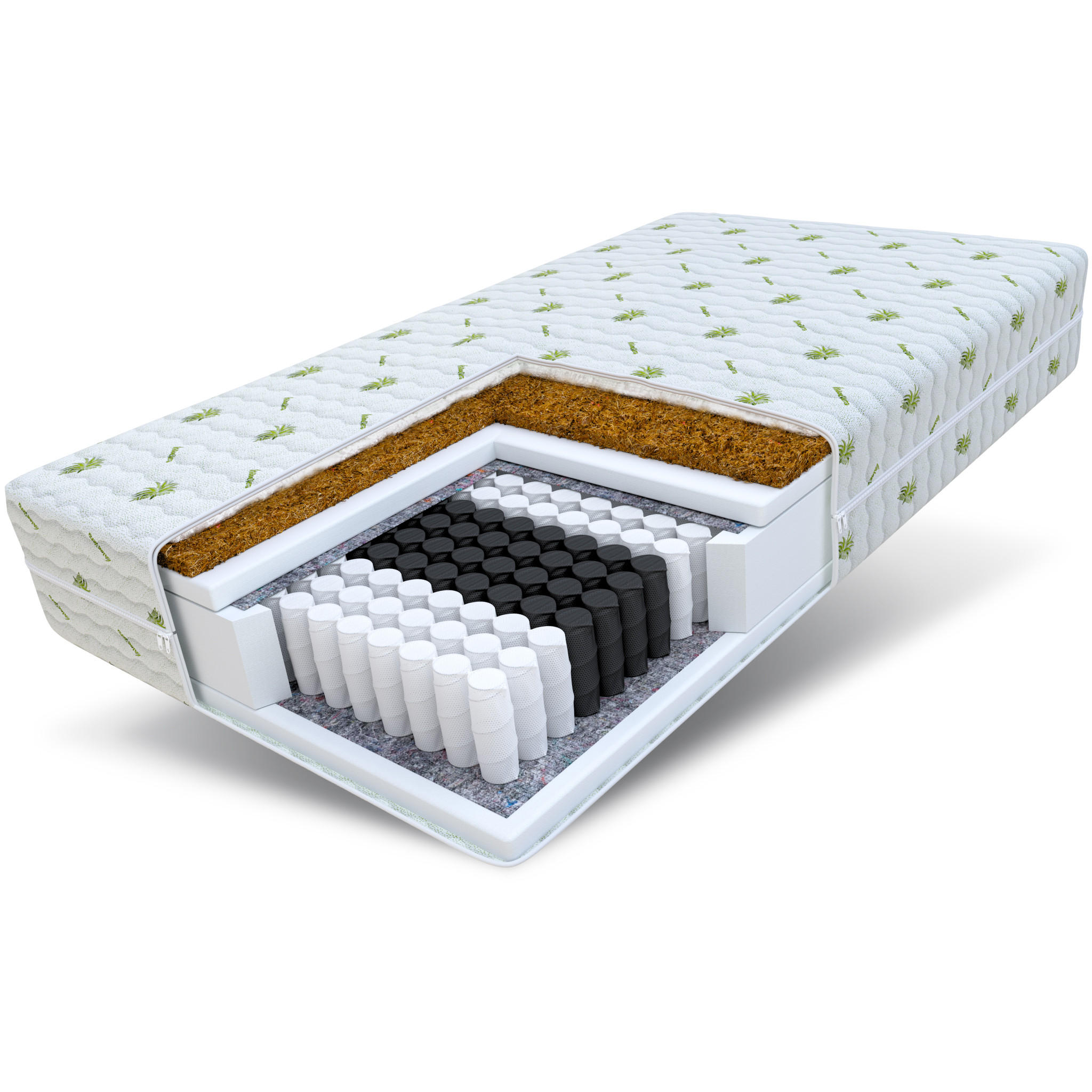 TASCHENFEDERKERNMATRATZE Paloma - Weiß, Textil (90/200cm) - FDM
