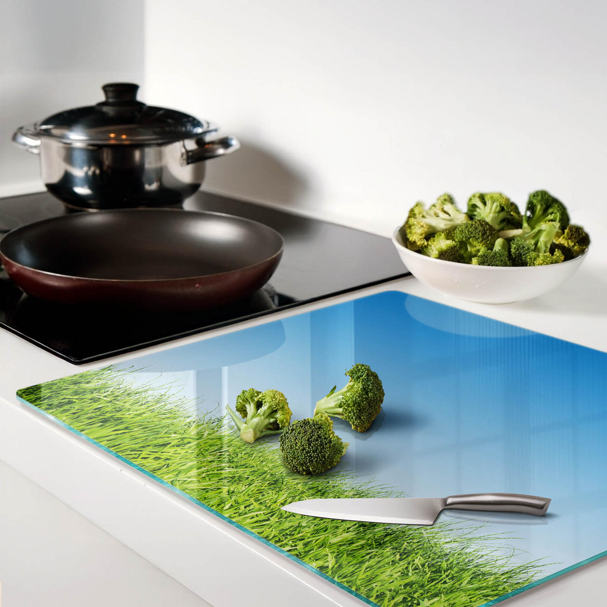 GLASPLATTE 60x52 cm Gras - Grün, Glas (60/0.4/52cm) - TULUP