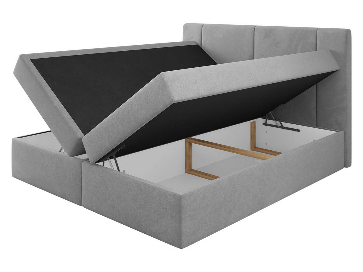 BOXBETT Michelle 180x200 - H3 - Blau/Schwarz, Holzwerkstoff/Kunststoff (180/200cm) - MIRJAN24