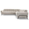 ECKSOFA Volare ohne Schlaffunktion Creme rechts - Creme/Schwarz, Textil/Metall (295/235cm) - Beautysofa