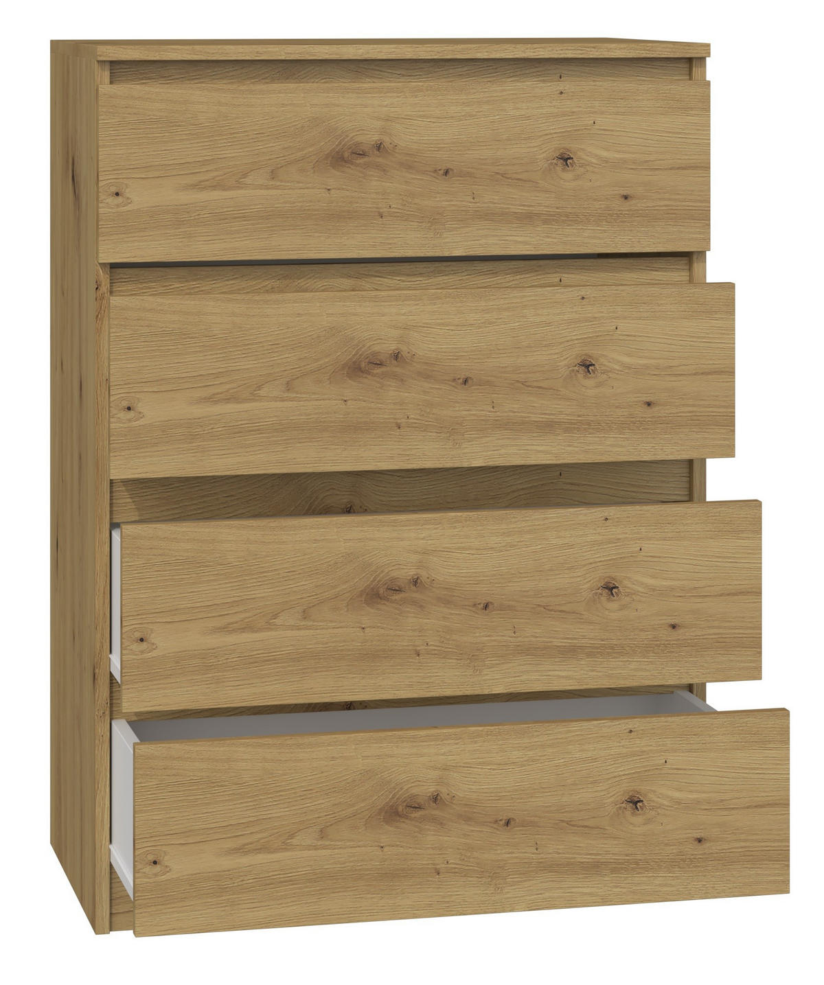 KOMMODE 4 SCHUBLADEN M4 - EICHE ARTISAN - Eiche Artisan, Holzwerkstoff (70/97/40cm) - CDF