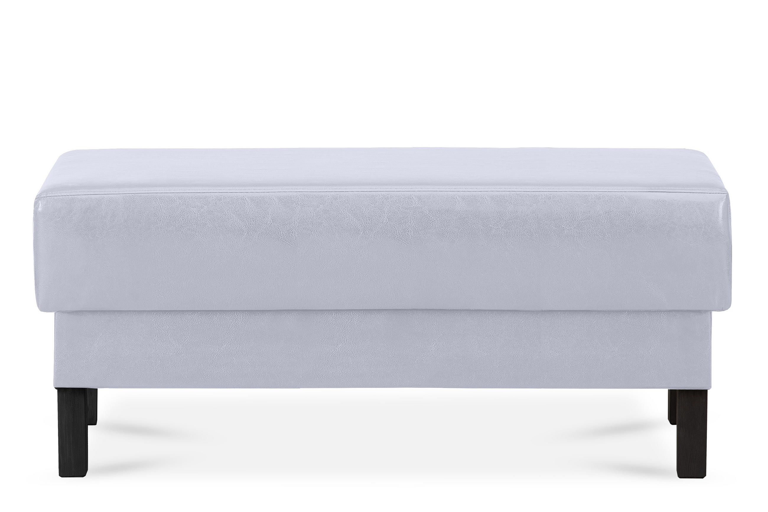 SITZHOCKER ESPECTO auf hohen Holzbeinen, grau - Schwarz/Grau, Textil (106/47/56cm) - KONSIMO®