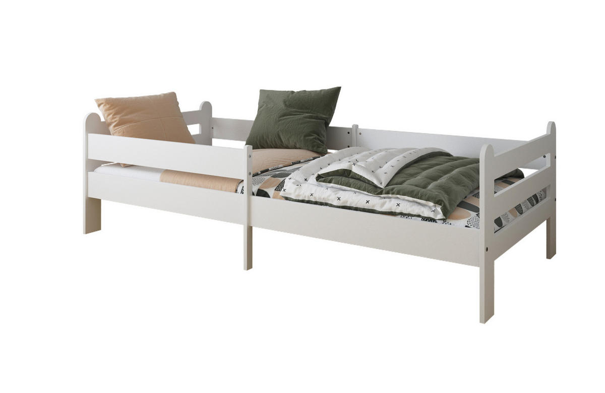 KINDERBETT Lillesund - Weiß, Holzwerkstoff (90/200cm) - kiki design