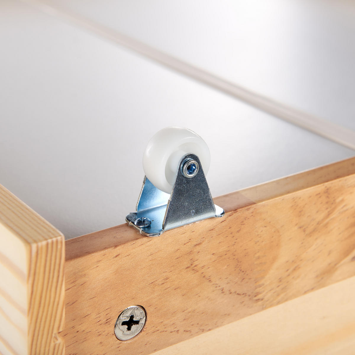 BETTSCHUBLADE 2er set Heller Holzfarbton Olendon - Hellbraun, Holz - Beliani