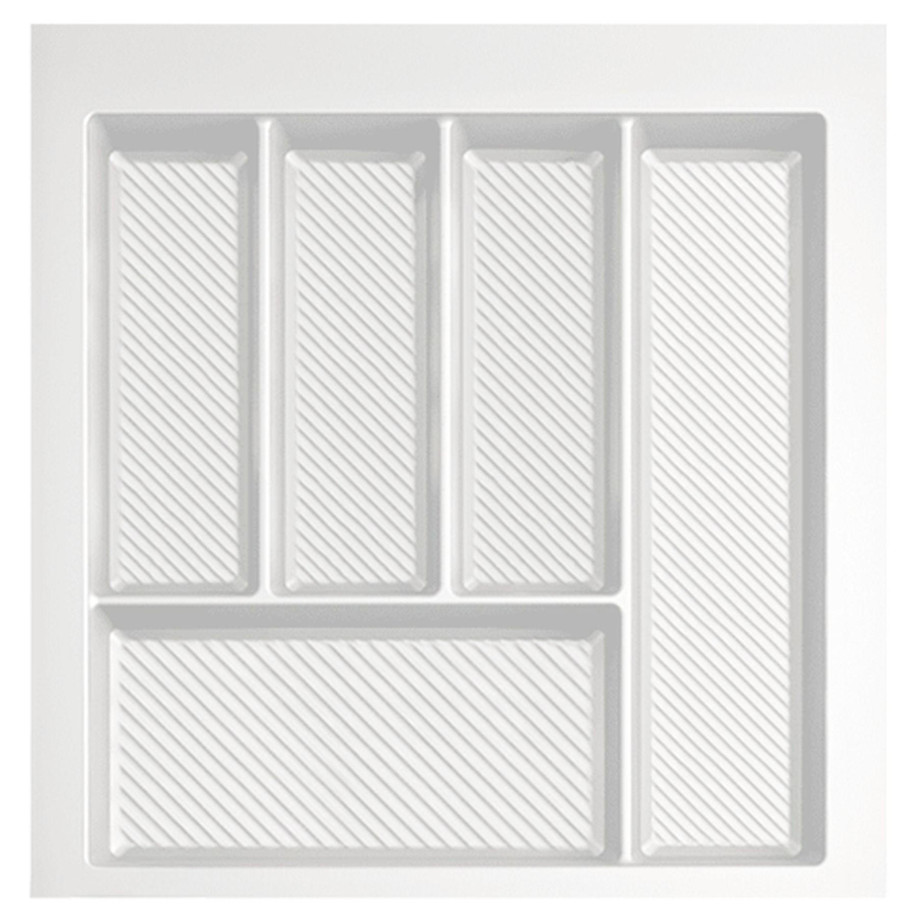 Livingpoint24 Besteckeinsatz Weiß 45x5.5x49 cm