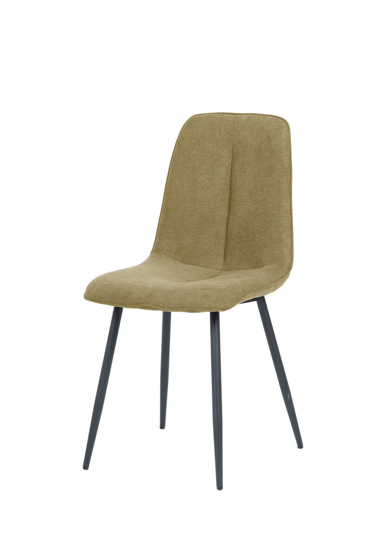 POLSTERSTUHL 4er-Set - Webstoff / Eisen - Beige / Schwarz - Beige/Schwarz, Textil/Metall (45/91/59cm) - home24