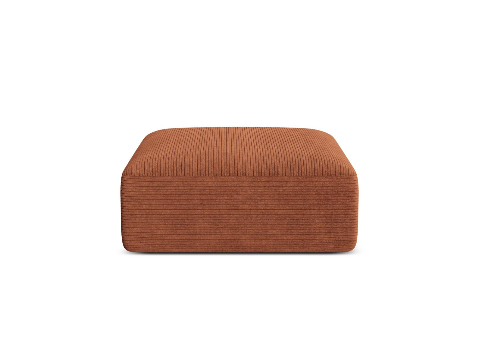 POUF Campi aus Cord terrakotta - Terracotta, Textil (90/40/90cm) - Cosmopolitan Design