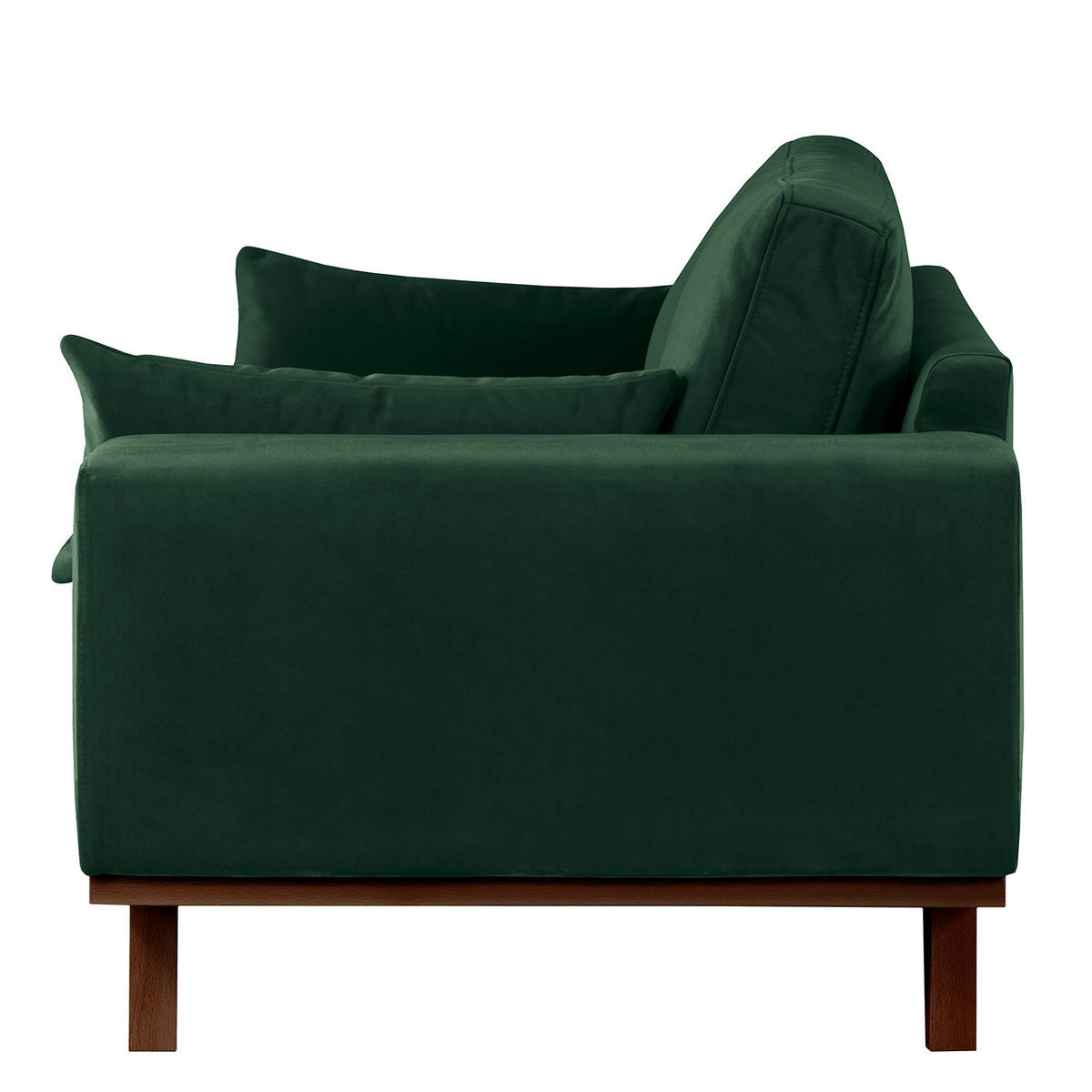 3-SITZER SOFA - Buchefarben/Grün, Buchenholz/Textil (237/81/88cm) - home24