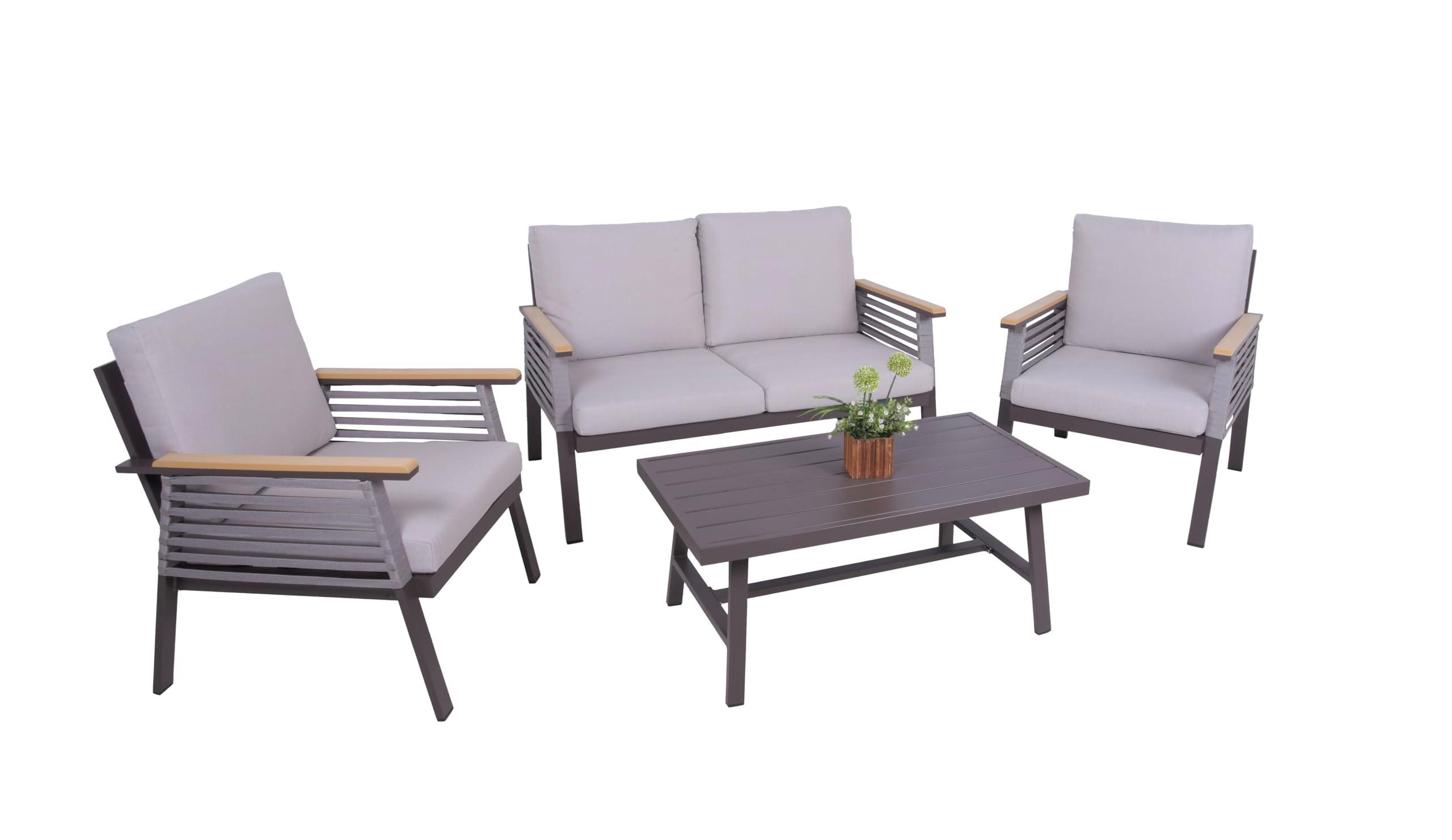 Deluke Gartenloungeset Hellgrau